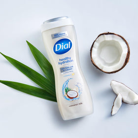 Dial bottle in hand for scale showing convenient 16 fl oz size