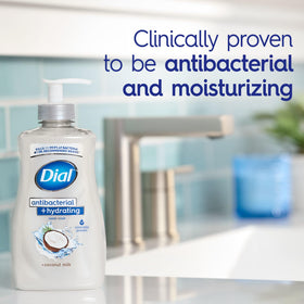 Dial pump and label close-up highlighting ingredients and antibacterial reassurance