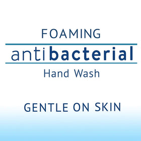 Dial Complete creamy foam on palms emphasizing gentle texture and easy spreadability