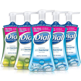 Dial Complete variety pack front view showing both Spring Water and Fresh Pear bottles for easy selection