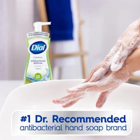 Dial foaming soap lather texture close-up showing rich bubbles and gentle cleansing action
