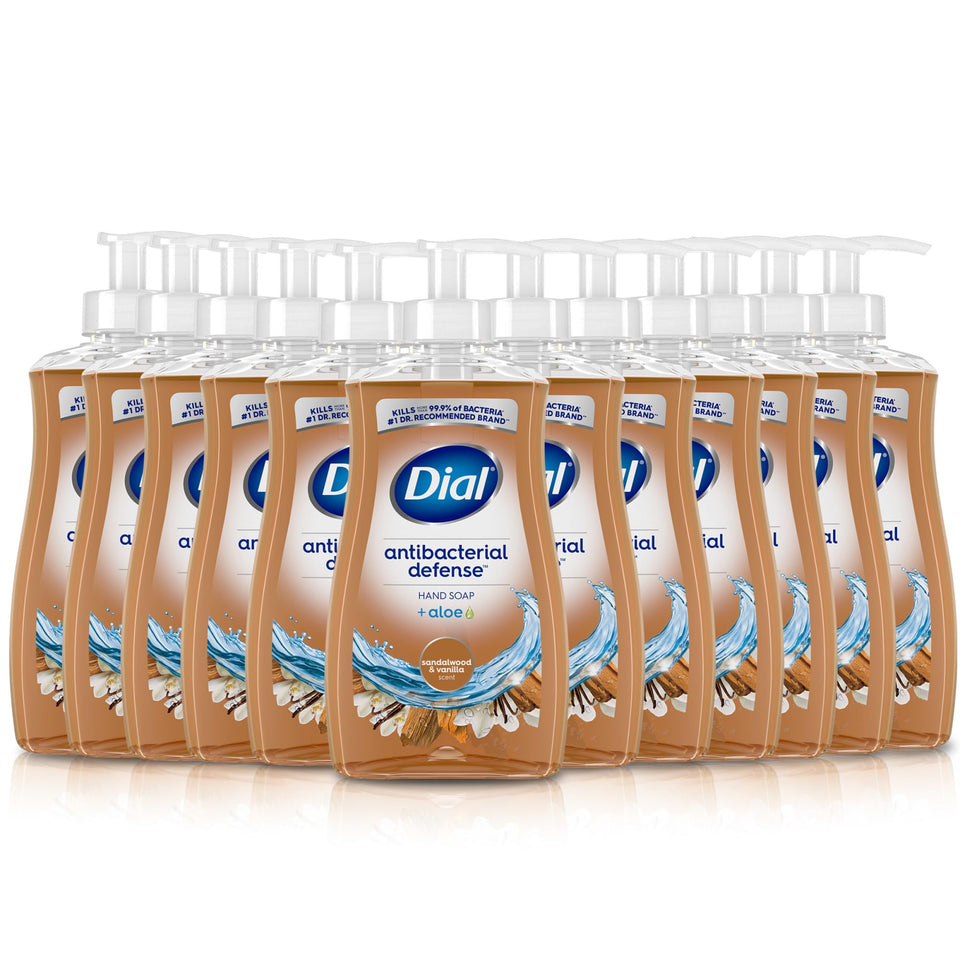 Dial front packaging showing sandalwood and vanilla scent benefits