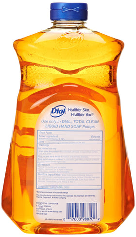 Dial refill jug and pump bottle on sink showcasing easy refill and long-lasting supply