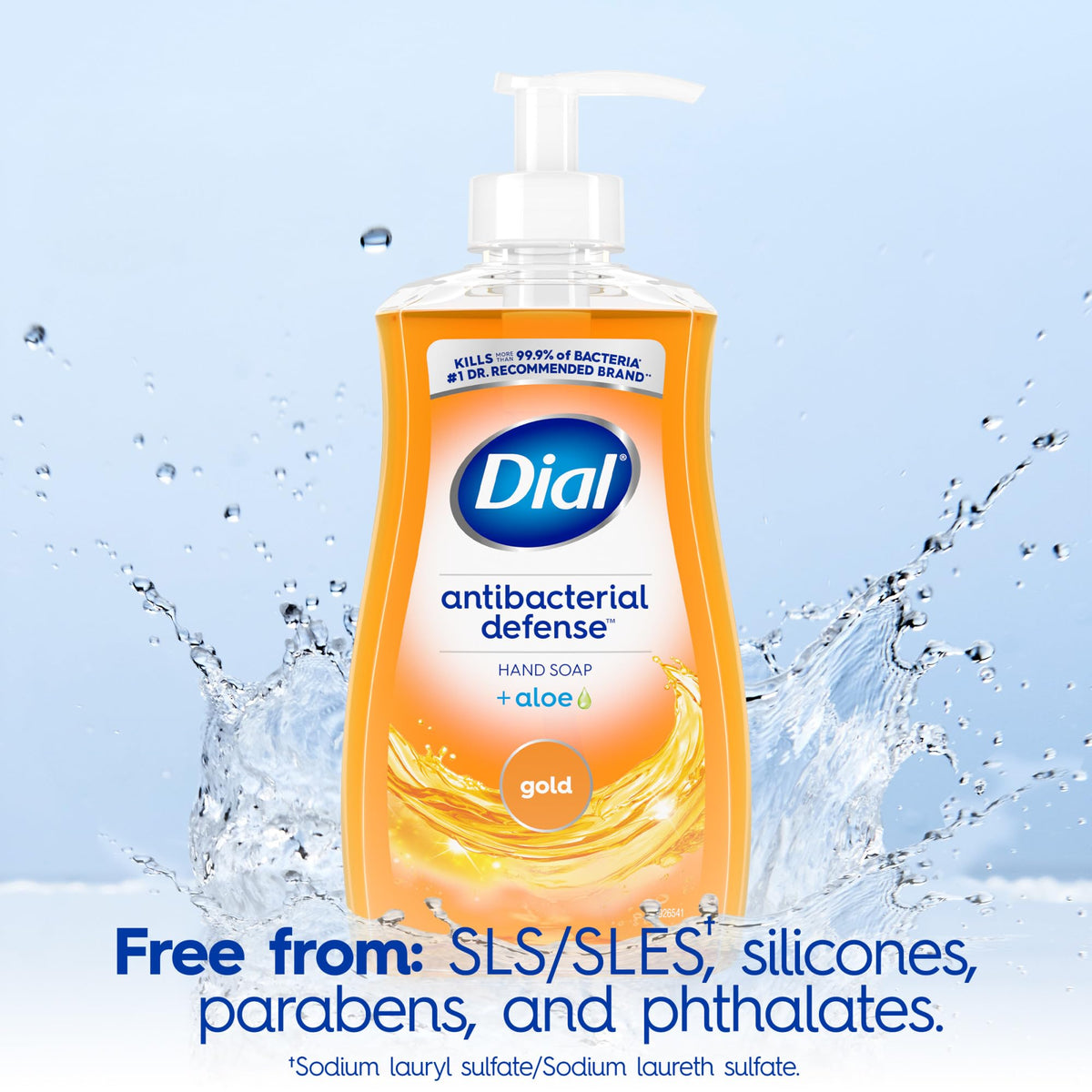 Dial hand soap in kitchen sink demonstrating effective daily use