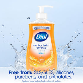 Dial hand soap in kitchen sink demonstrating effective daily use