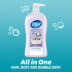 Dial kids pump and label detail highlighting clear instructions and safe-use benefit