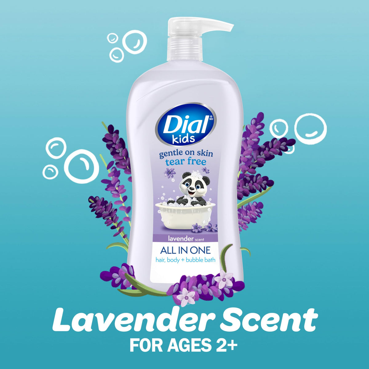 Dial kids foam texture close-up showing rich lather and gentle cleaning benefit