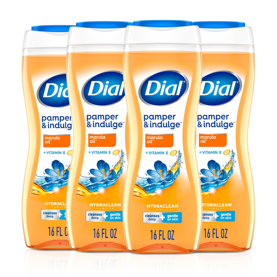 Dial bottle front packaging showing marula oil scent and nourishing benefits