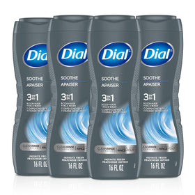 Dial Men front label showing product name and soothing scent