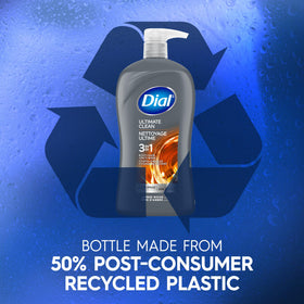 Dial bottle on bathroom shelf conveying everyday lifestyle convenience