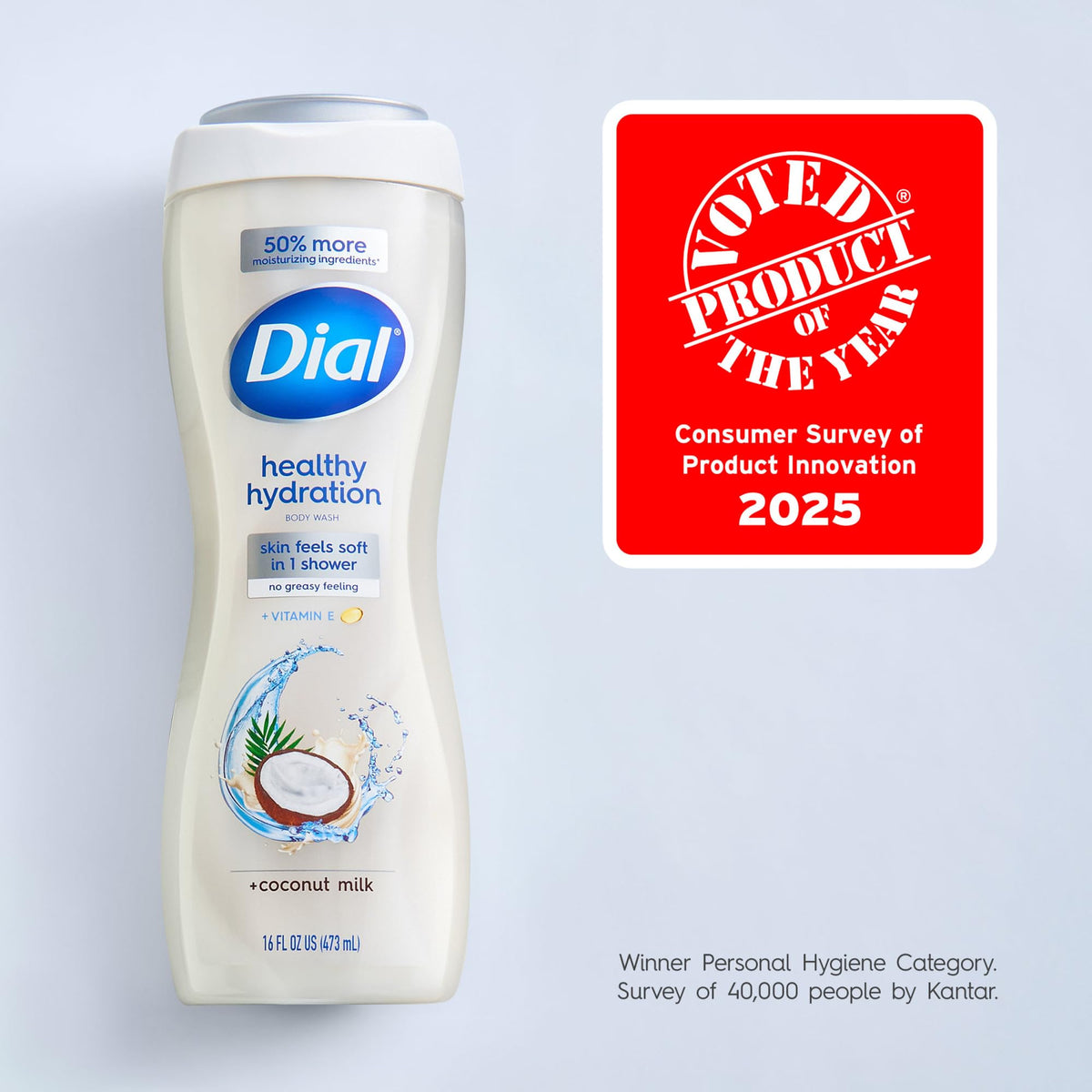 Dial pouring wash into hands for quick hydration and smooth application