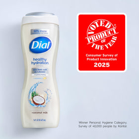 Dial pouring wash into hands for quick hydration and smooth application