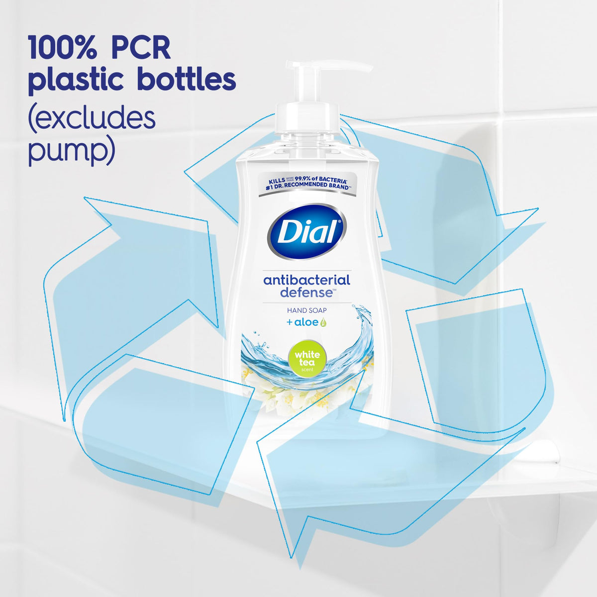 Dial recyclable bottle marking to emphasize eco-conscious packaging