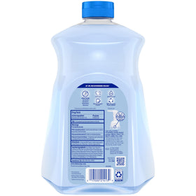 Dial back label with ingredient and recycled bottle details for informed buyers