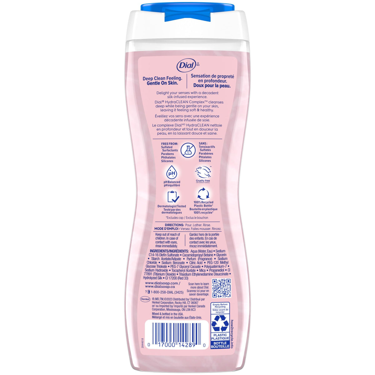 Dial in-shower lifestyle image illustrating gentle cleansing and soothing routine