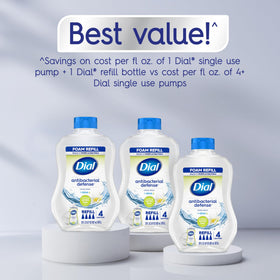 Dial Soothing White Tea bottle staged in kitchen for everyday countertop use