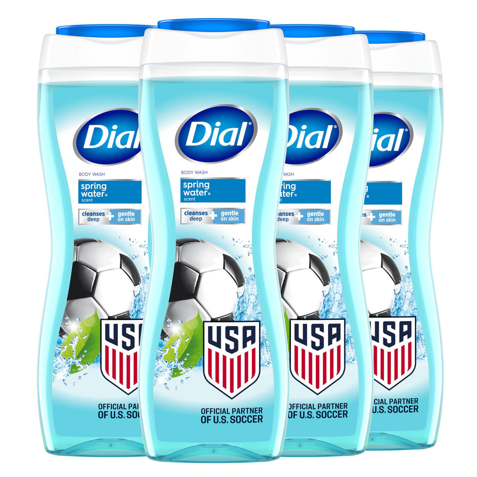 Dial front packaging showing 16 oz bottle and spring water scent benefit