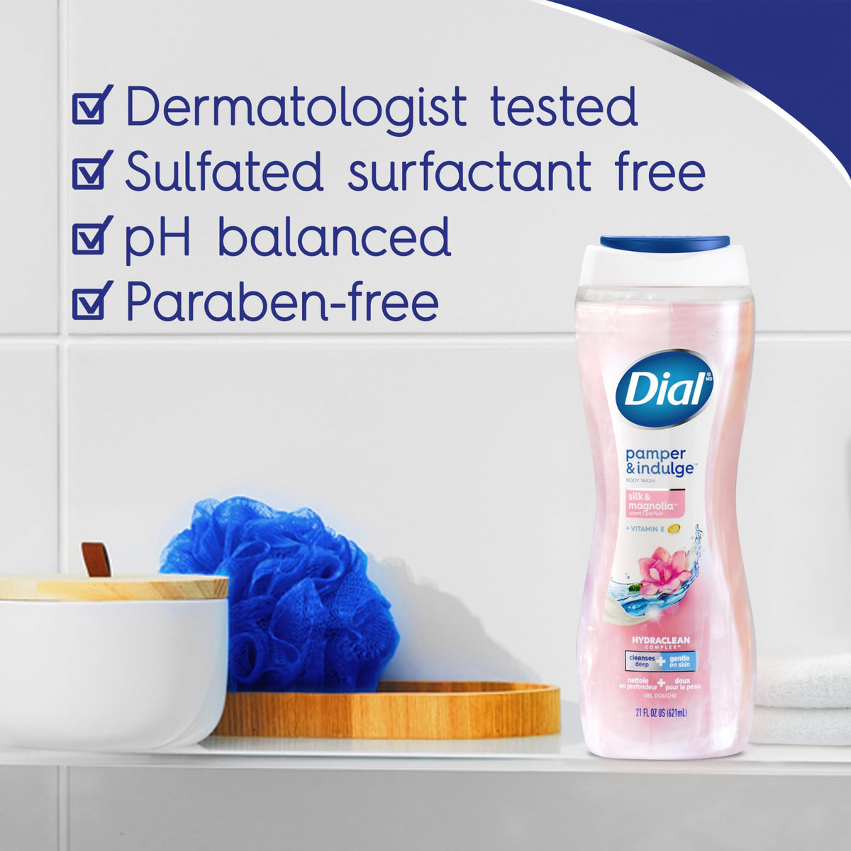 Dial texture lather closeup illustrating rich foam for soft, smooth skin