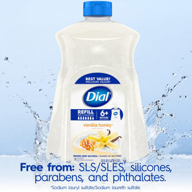 Dial vanilla honey displayed on bathroom counter offering pleasant scent