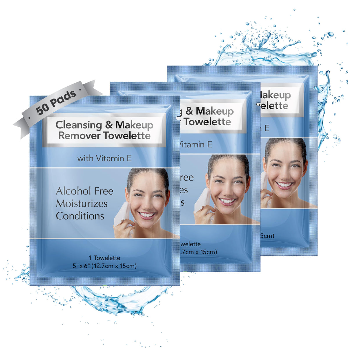 Diamond Wipes front packaging showing 50-count case and flip-top for easy access