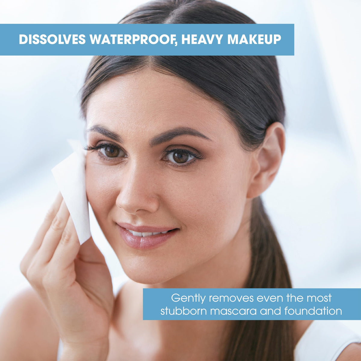 Diamond Wipes close-up texture of the wipe highlighting soft cotton fibers and gentle touch