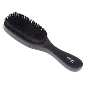 Diane front view showing 7 rows of boar bristles and wood handle for even wave shaping