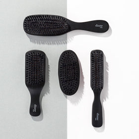 Diane brush used on short hair to smooth and deepen 360 waves for a polished finish