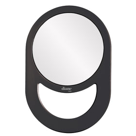 Diane front-facing hand mirror showing full viewing area and clear reflection benefit
