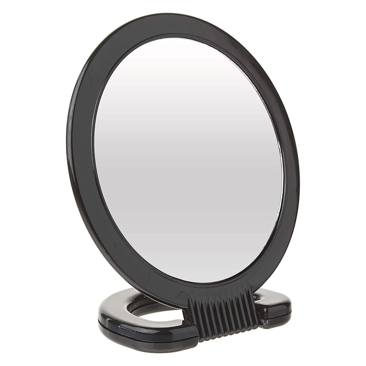 Diane hand mirror front view showing both mirror faces and handle for easy holding