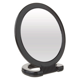 Diane hand mirror front view showing both mirror faces and handle for easy holding