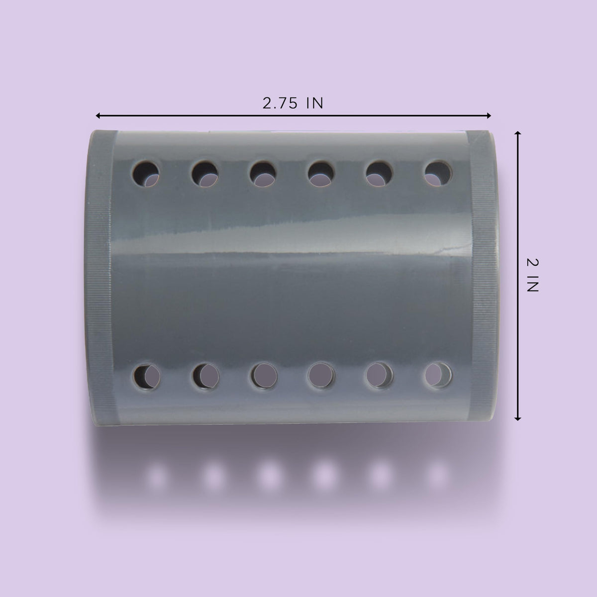 Diane magnetic roller held in hand for size comparison showing 2-inch diameter for body