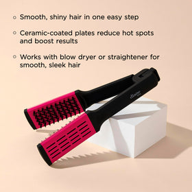 Diane firm nylon bristles detail detangling hair while smoothing for reduced frizz