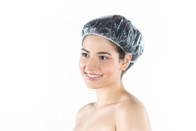 Diane shower cap use protecting hair during bath for mess-free benefit