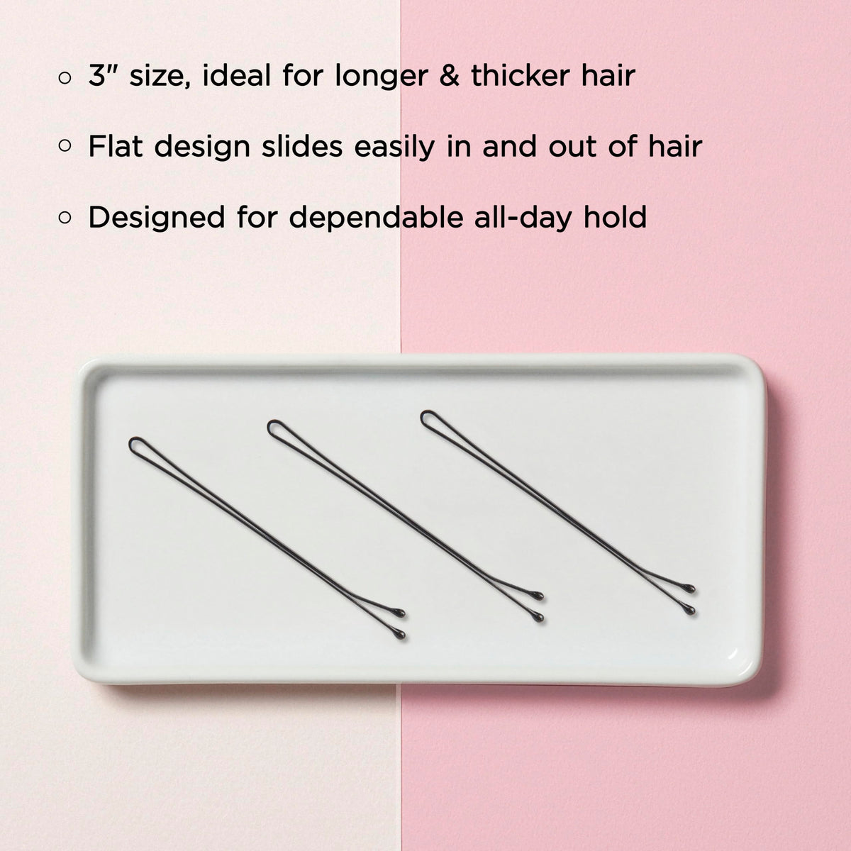 Diane pins securing a bun in use showing stable updo hold benefit
