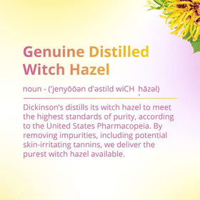 Dickinson's product label close-up showing natural ingredient claims
