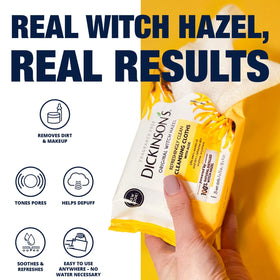 Dickinson's wipe pulled from pack illustrating easy single-hand access