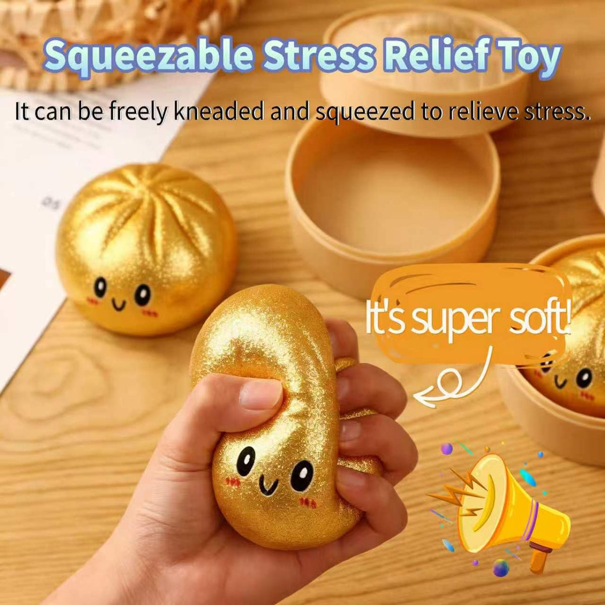 DICSINM dumpling squishy with mini steamer detail highlighting authentic presentation