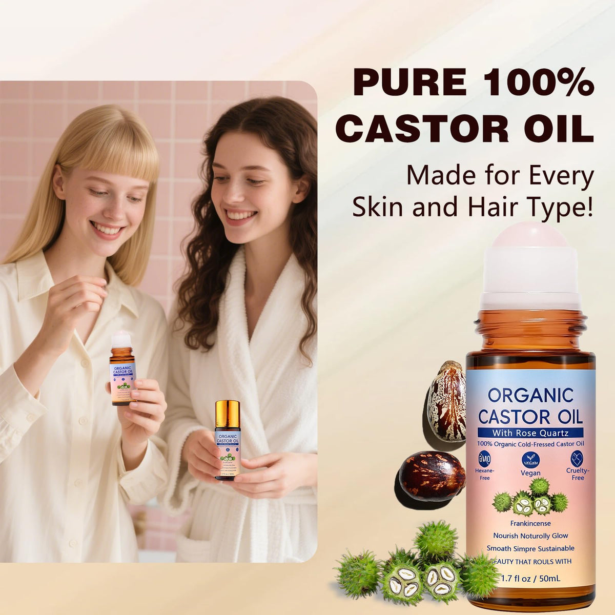 Diehous using roller along hairline to deliver controlled oil for focused scalp care