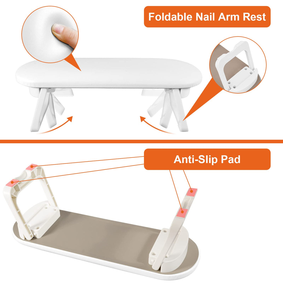 Diesisa folded profile illustrating low height for compact storage and lamp fit