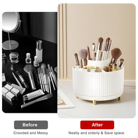 Diesisa holder storing nail polish and lipstick showcasing versatile cosmetic organization