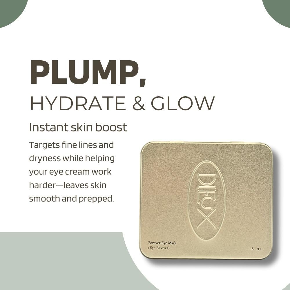 Dieux patch in use under eye demonstrating secure fit and improved product contact for better hydration
