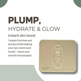 Dieux patch in use under eye demonstrating secure fit and improved product contact for better hydration