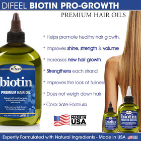 Difeel close-up of label with biotin and ingredient callouts for trust