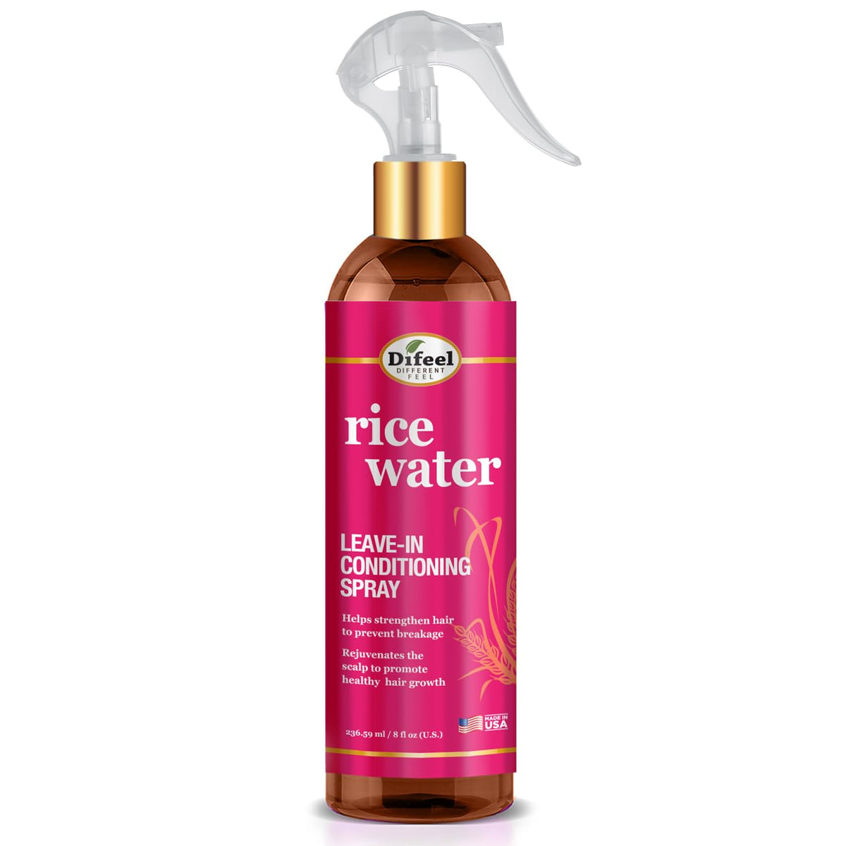 Difeel front packaging showing 8 oz bottle and brand advantage