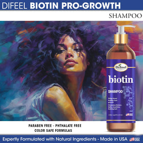 Difeel hands massaging shampoo into scalp to improve manageability