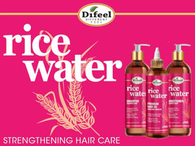 Difeel applying spritz to dry hair to tame flyaways and refresh