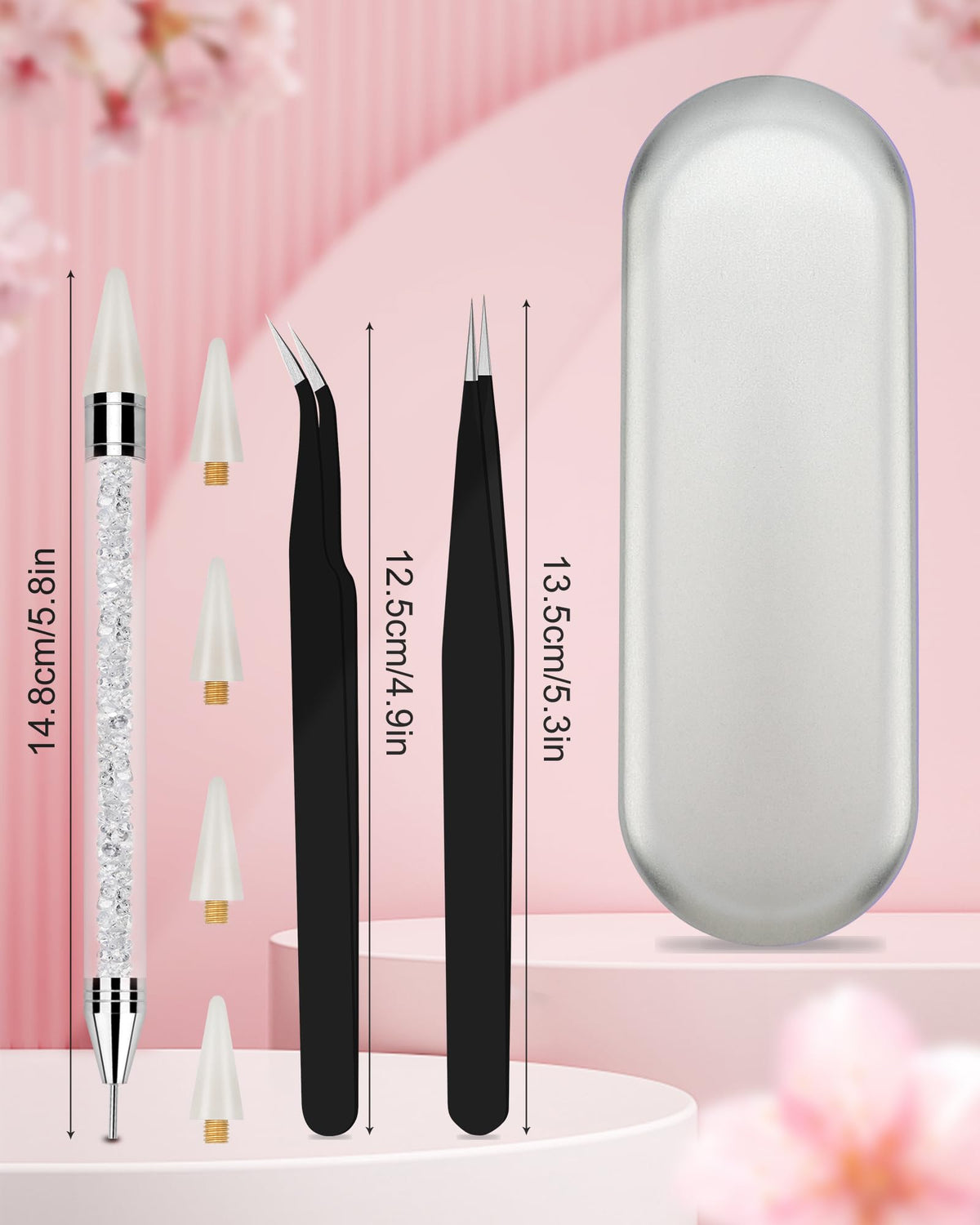 Difenni applicator used on nails in a studio setting for faster decorating