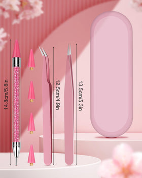 Difenni open metal storage box displaying tool, tips, and tweezers