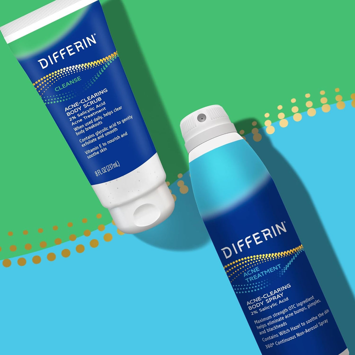Differin treated skin after use showing clearer, smoother appearance
