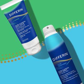Differin treated skin after use showing clearer, smoother appearance